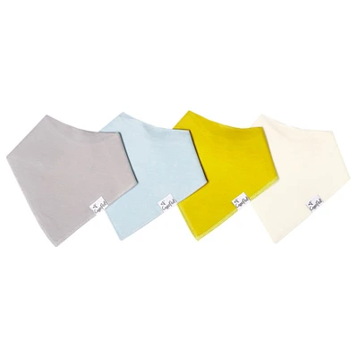 Bavoirs Paquet de 4 - Stone Uni Gris Jaune