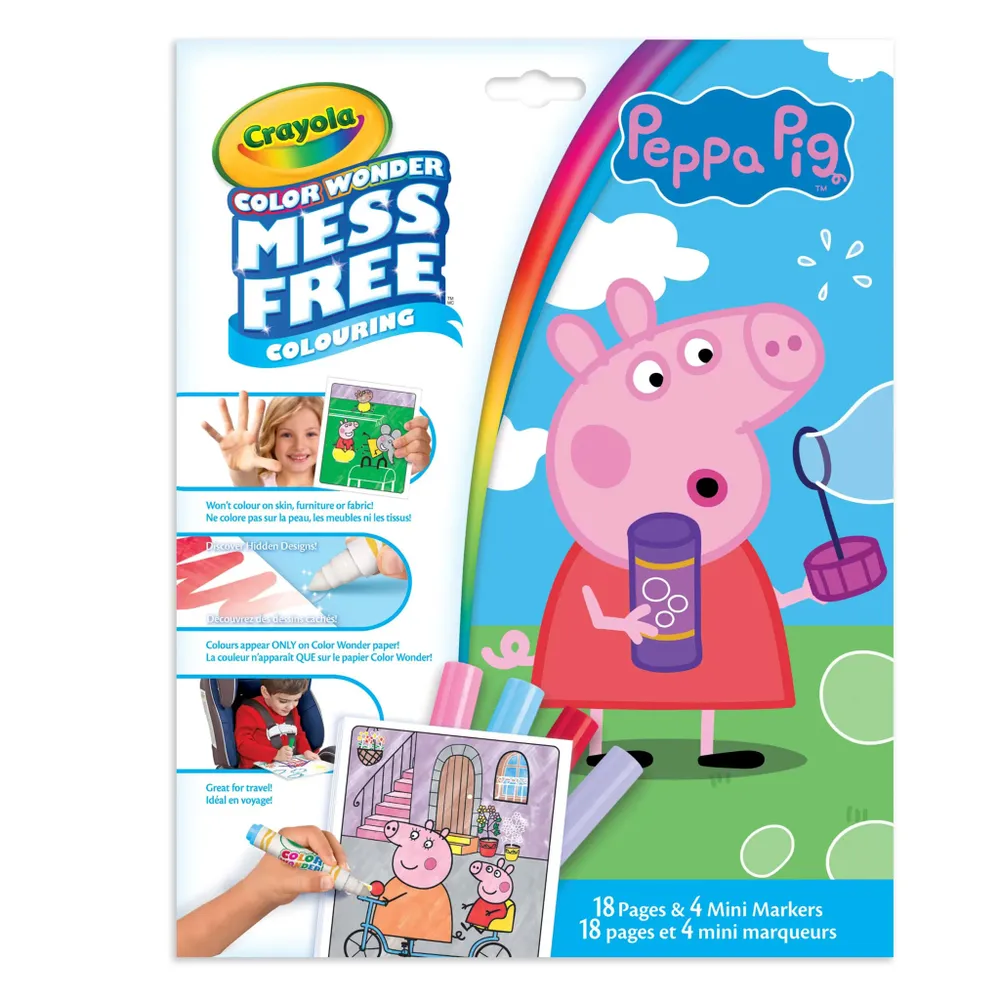 Crayola Color Wonder Mess-Free Colouring Pages & Mini Markers - Peppa Pig