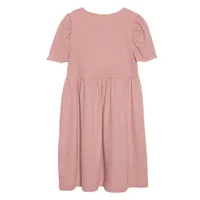 Flower Rib Dress 7-14y