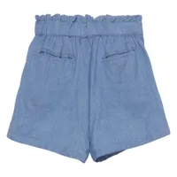 Flower Chambray Short 7-14y