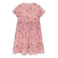 Dobby Flower Dress 7-14y