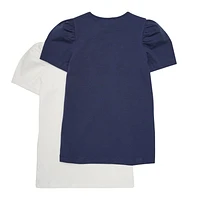 Solid 2pck T-shirt 4-14y