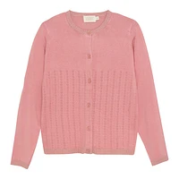 Pointelle Cardigan 2-14y