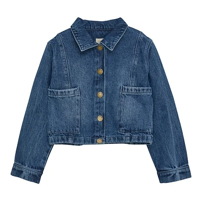 Cropped Denim Mid-season Jacket 7-14y