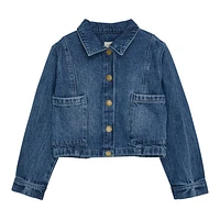 Cropped Denim Mid-season Jacket 7-14y