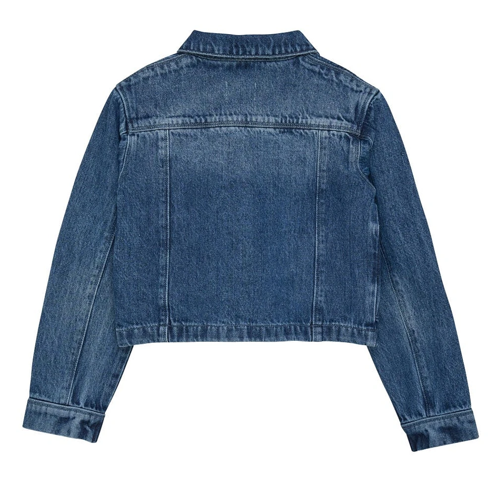 Manteau Mi-Saison Denim Court 7-14ans