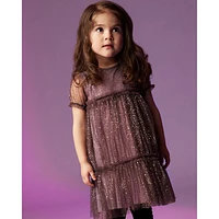 Sparkle Mesh Dress 7-14y