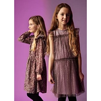 Dobby Flower Dress 7-14y