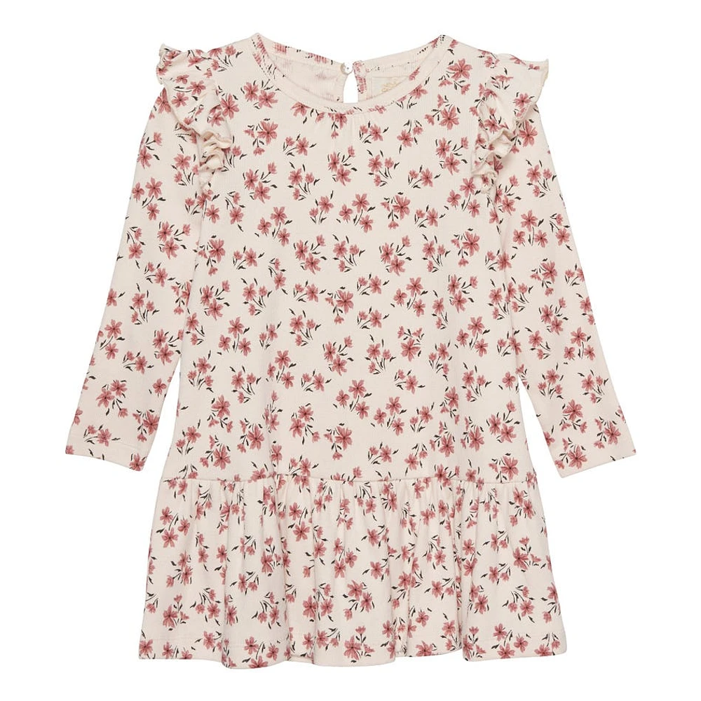 Robe Côtelée Floral 3-6ans