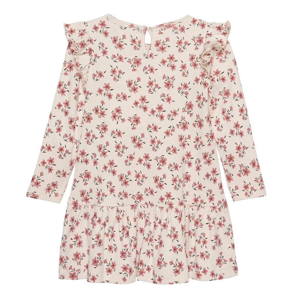 Robe Côtelée Floral 3-6ans