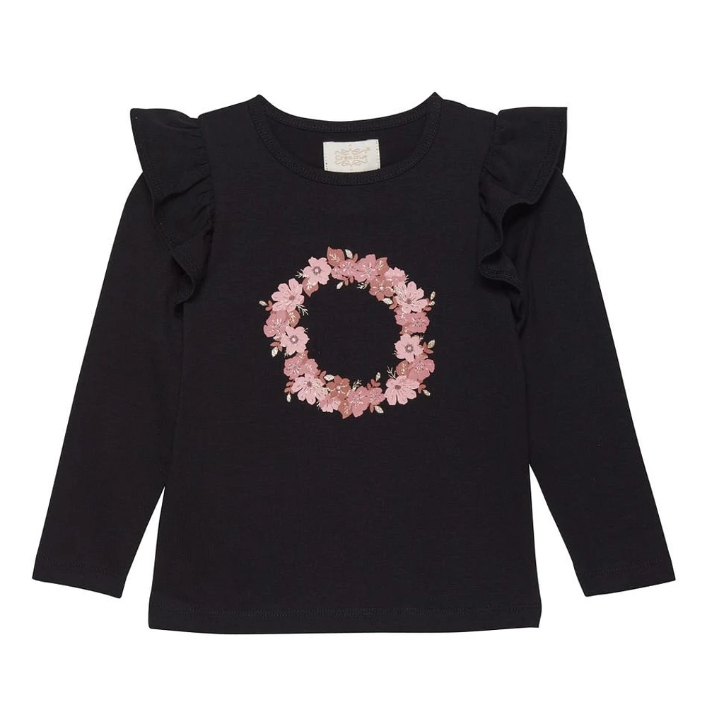 T-Shirt Couronne Fleurs 3-6ans