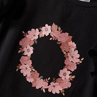 T-Shirt Couronne Fleurs 3-6ans