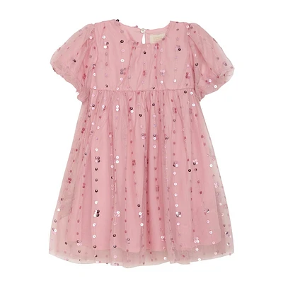 Mesh Sequins Dress 2-5y