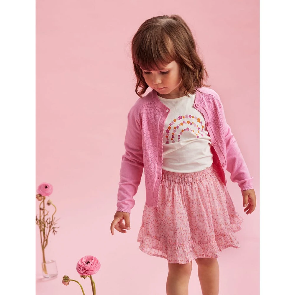 Jupe Lurex Fleurs 2-6ans