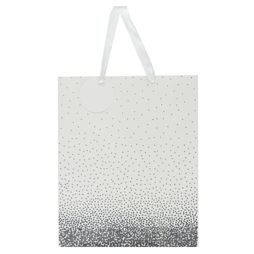 Gift Bag - White Confetti