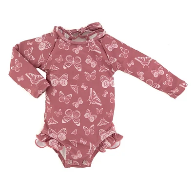 Butterfly Ruffle Rashguard 0-24m