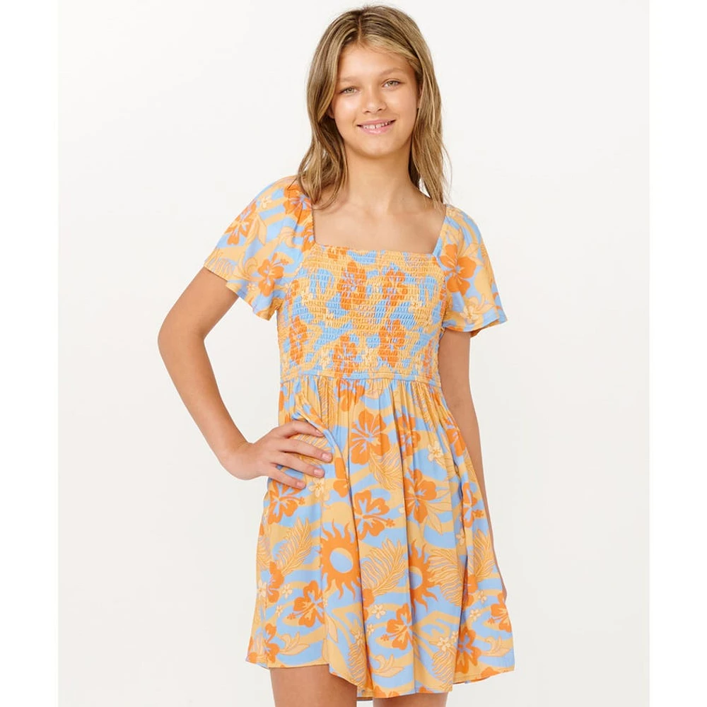Sun Sol Shirred Dress 8-14