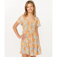 Sun Sol Shirred Dress 8-14