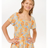 Sun Sol Shirred Dress 8-14
