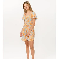 Sun Sol Shirred Dress 8-14