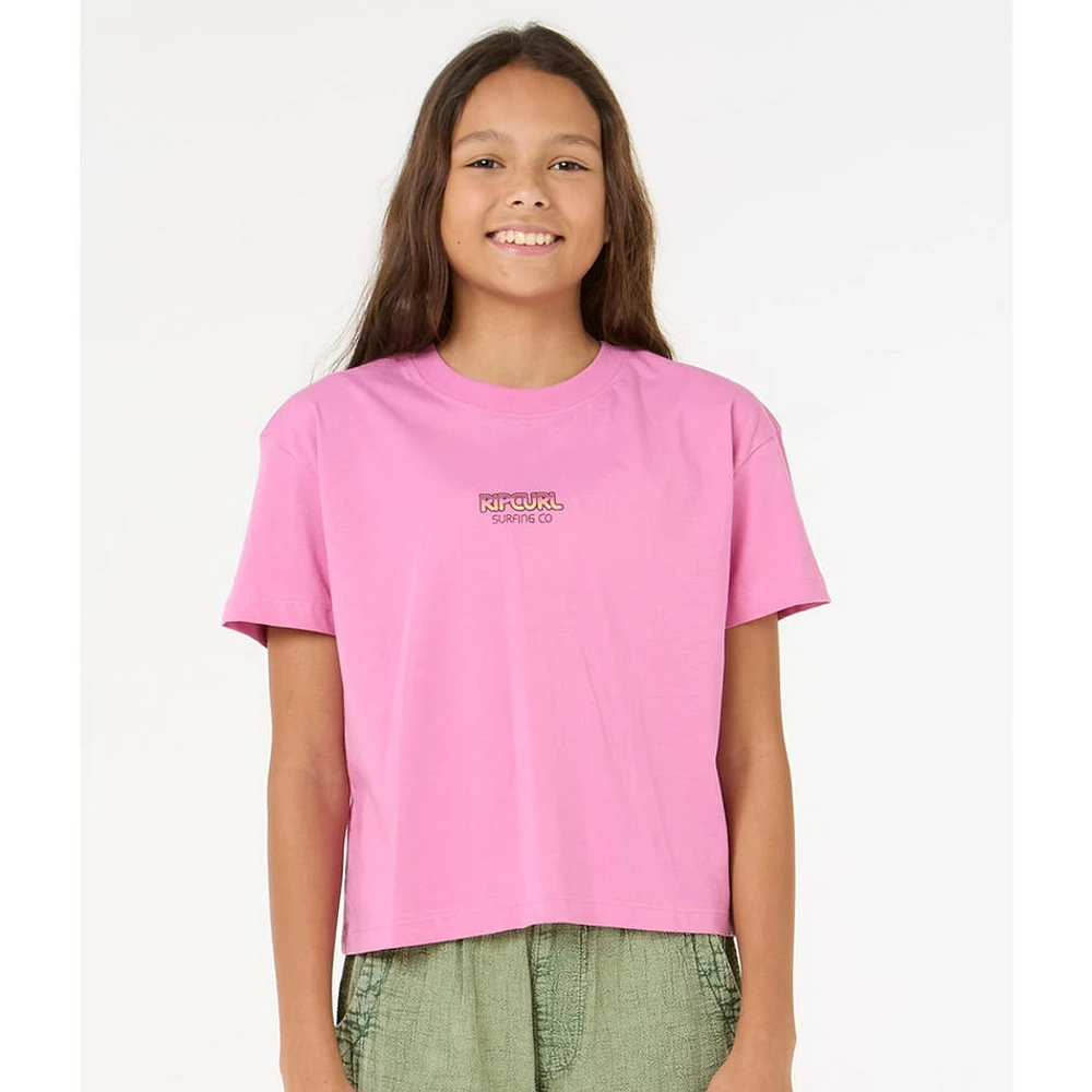 T-shirt Crop Sun & Sea 8-14ans