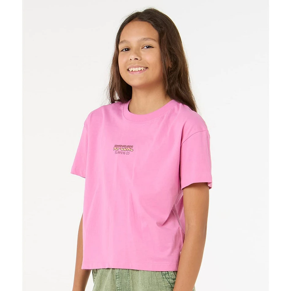 T-shirt Crop Sun & Sea 8-14ans