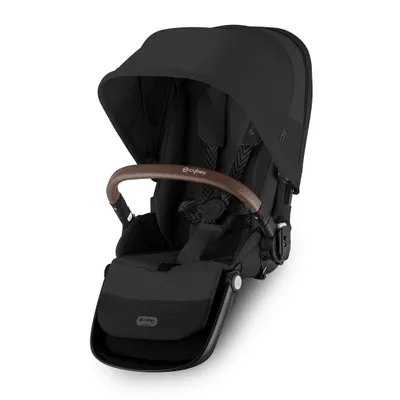 Gazelle S Second Seat – Moon Black with Brown Bumper Bar