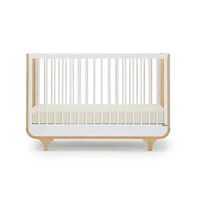 Jolly 3-In-1 Convertible Crib - White/Natural