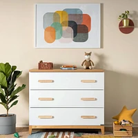 LaLa Little 3-Drawer Dresser - White/Natural