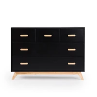 Commode 5 tiroirs Soho - Noir / Naturel
