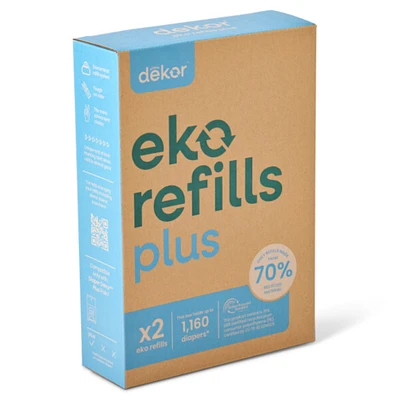 Dekor Eko Plus Diaper Pail Refills | 2 Pack