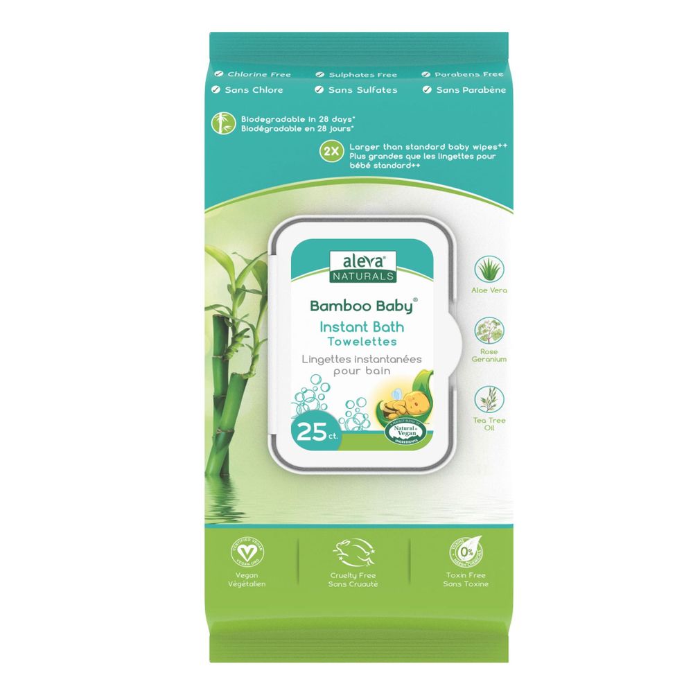 Bamboo Baby Instant Bath Towelettes