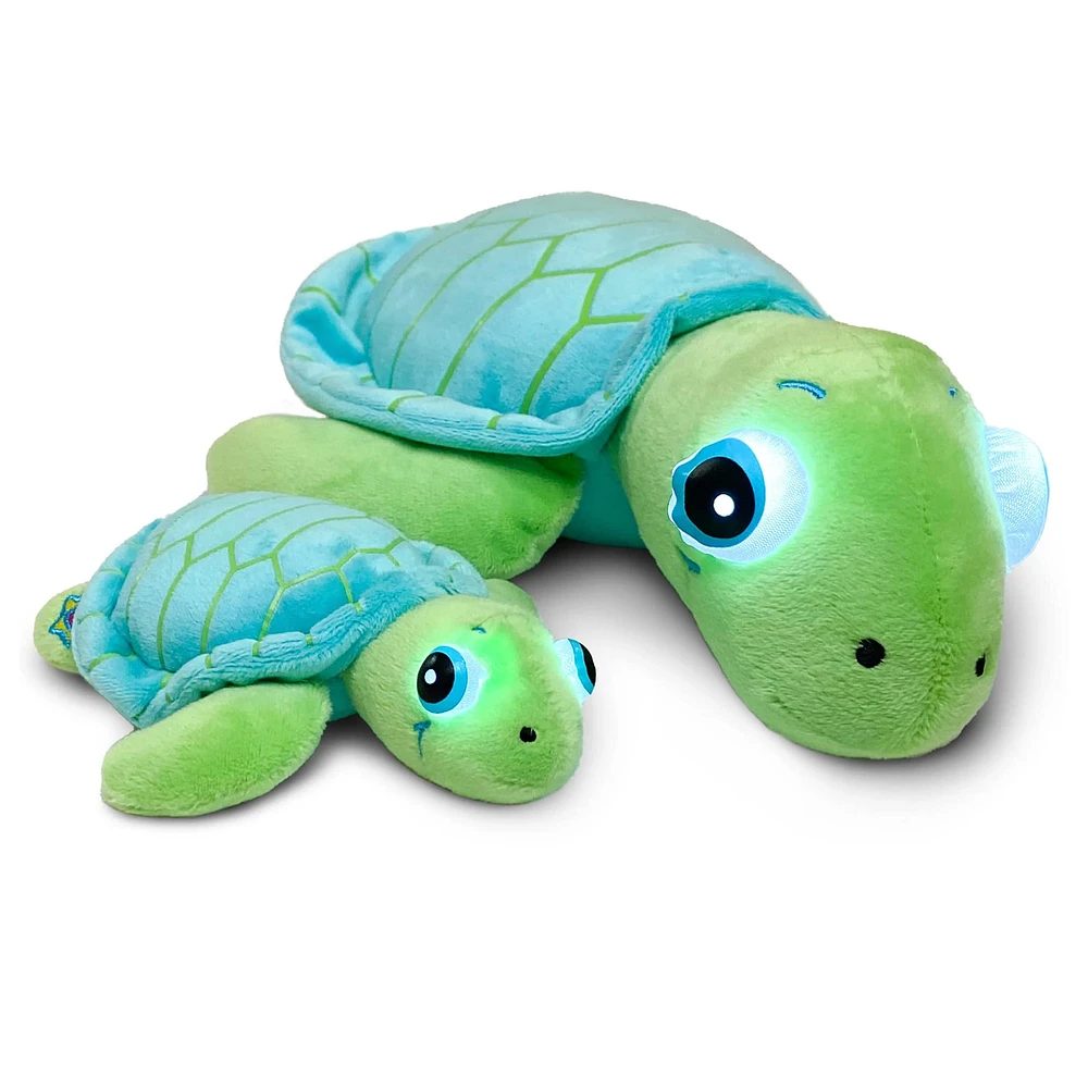 Ensemble de 2 Tortues en Peluche Lumineuses 15"-5"