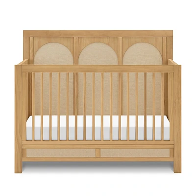 Eloise 4-in-1 Convertible Crib - Honey & Performance Sand Eco-Weave