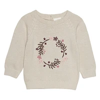 Pull Tricot Fleur 6-24mois