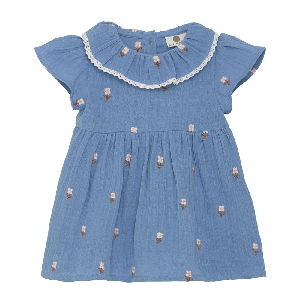 Embroidery Muslin Dress 6-24m