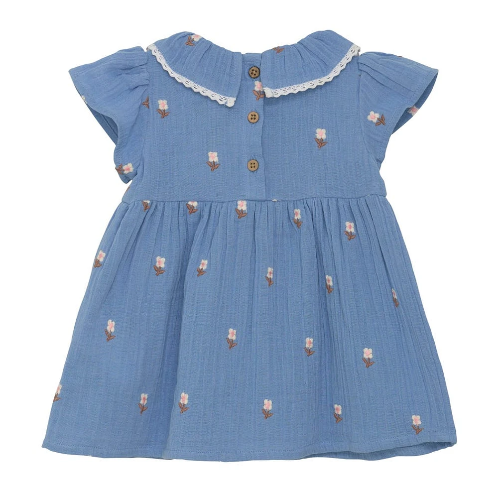 Embroidery Muslin Dress 6-24m