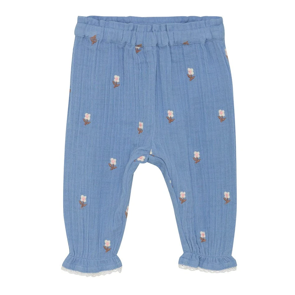 Embroidery Muslin Pants 6-24m