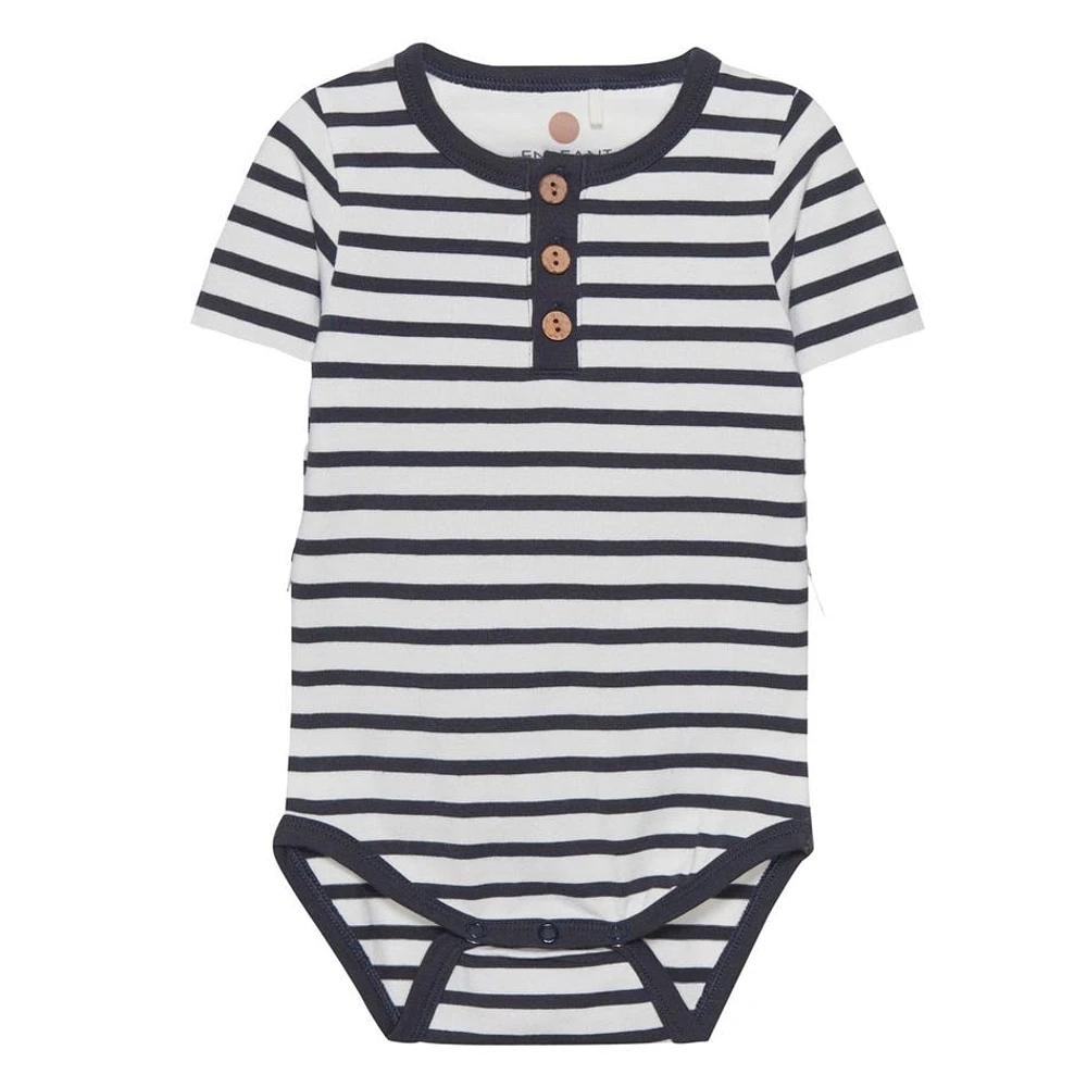 Leaves Strped Bodysuit 6-24m