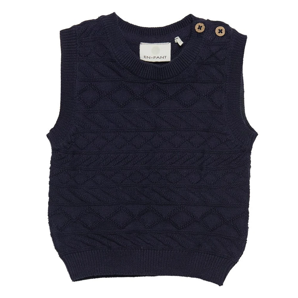 Gilet Sans Manche Tricot 3-24mois