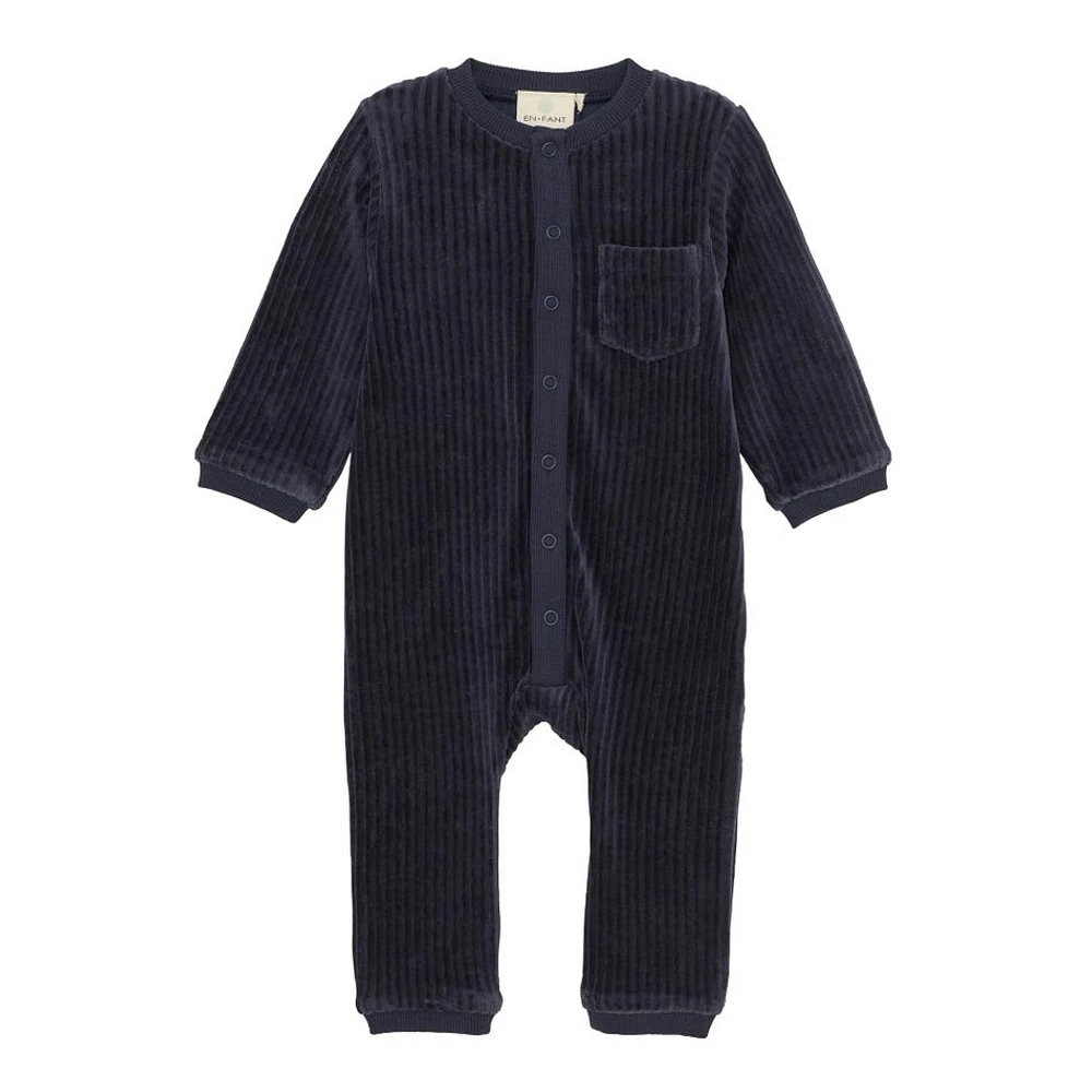 Velour Playsuit 3-9m