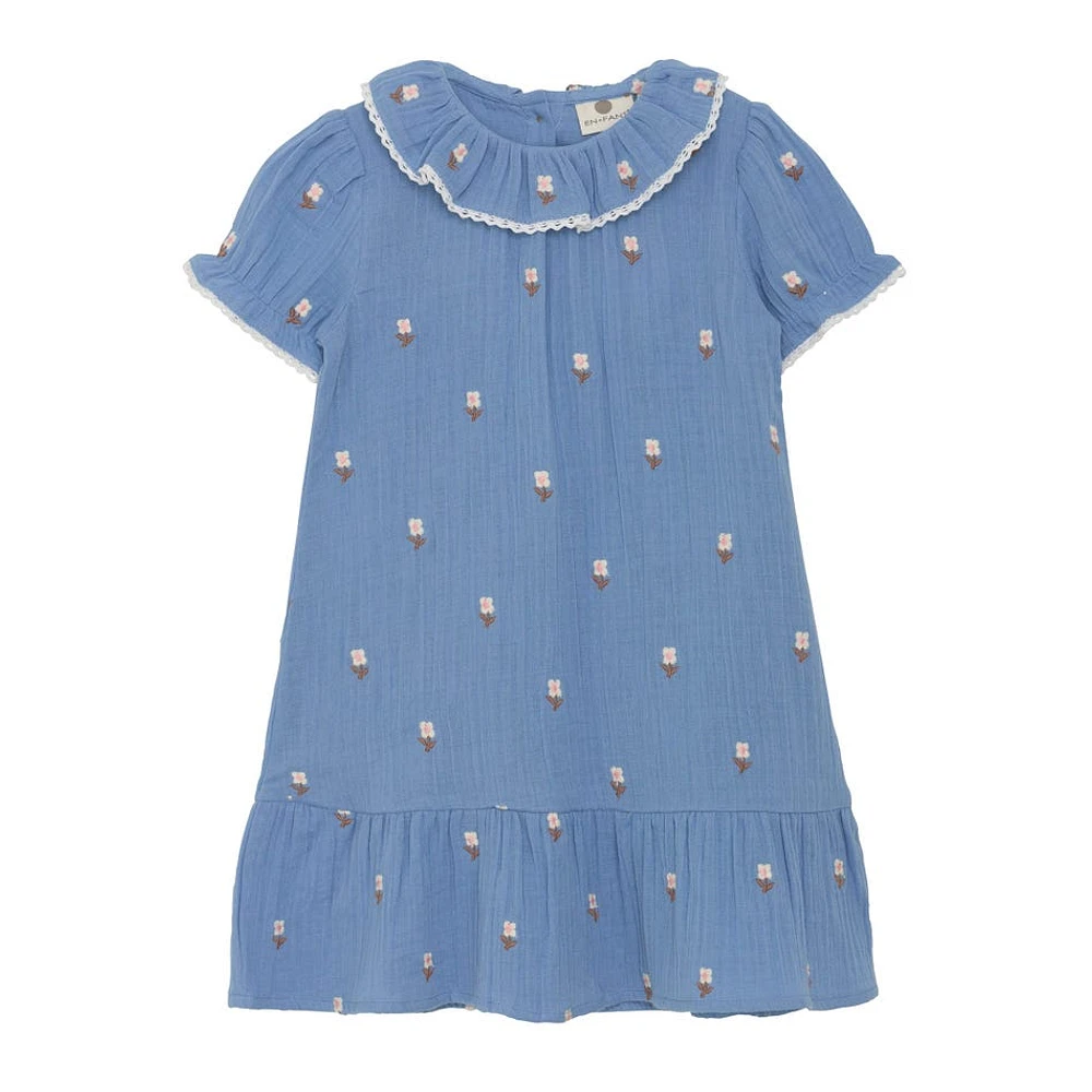 Muslin Embroidery Dress 3-8y