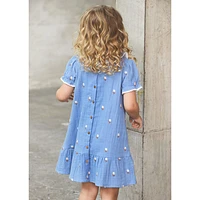 Muslin Embroidery Dress 3-8y