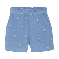 Embroidery Muslin Shorts 3-8y