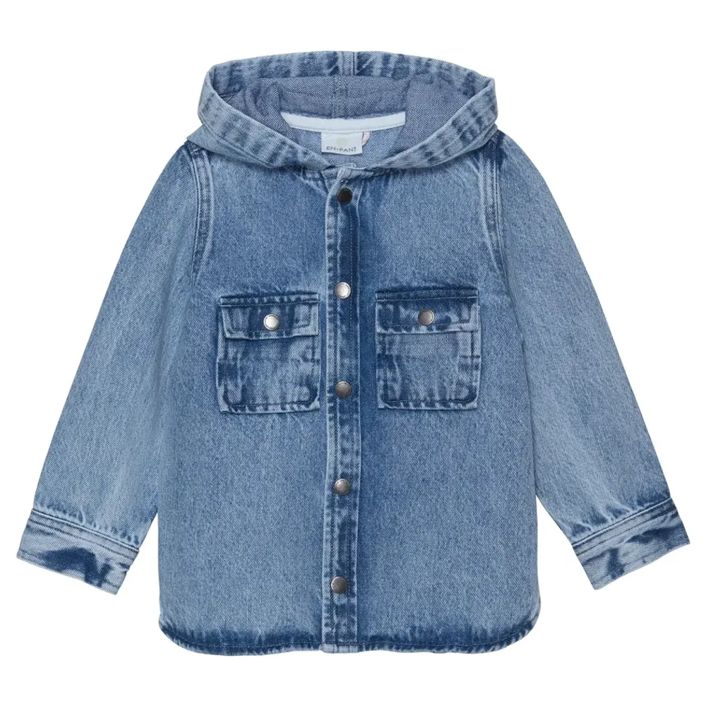 Hood Denim Cardigan 3-8y