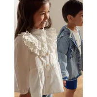 Hood Denim Cardigan 3-8y