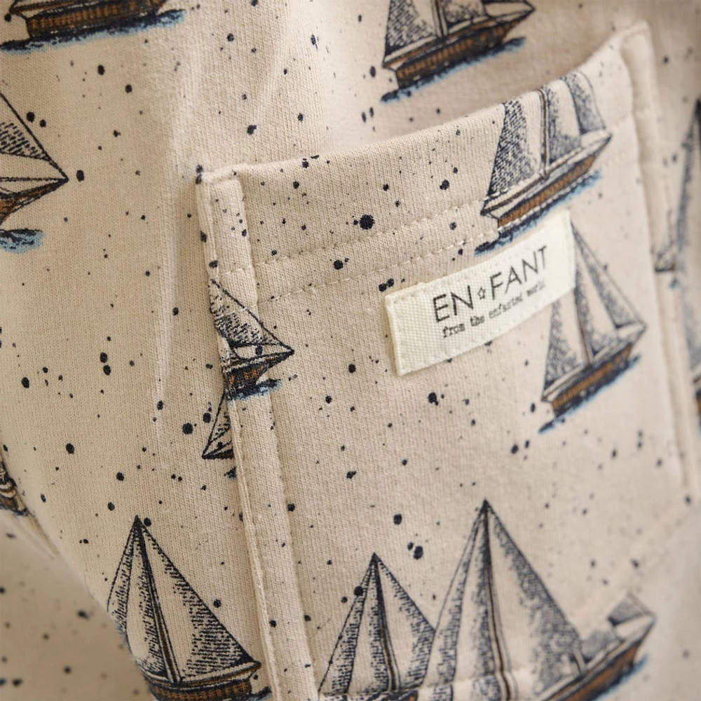 Sailing Ship Sweat Shorts 3-8y