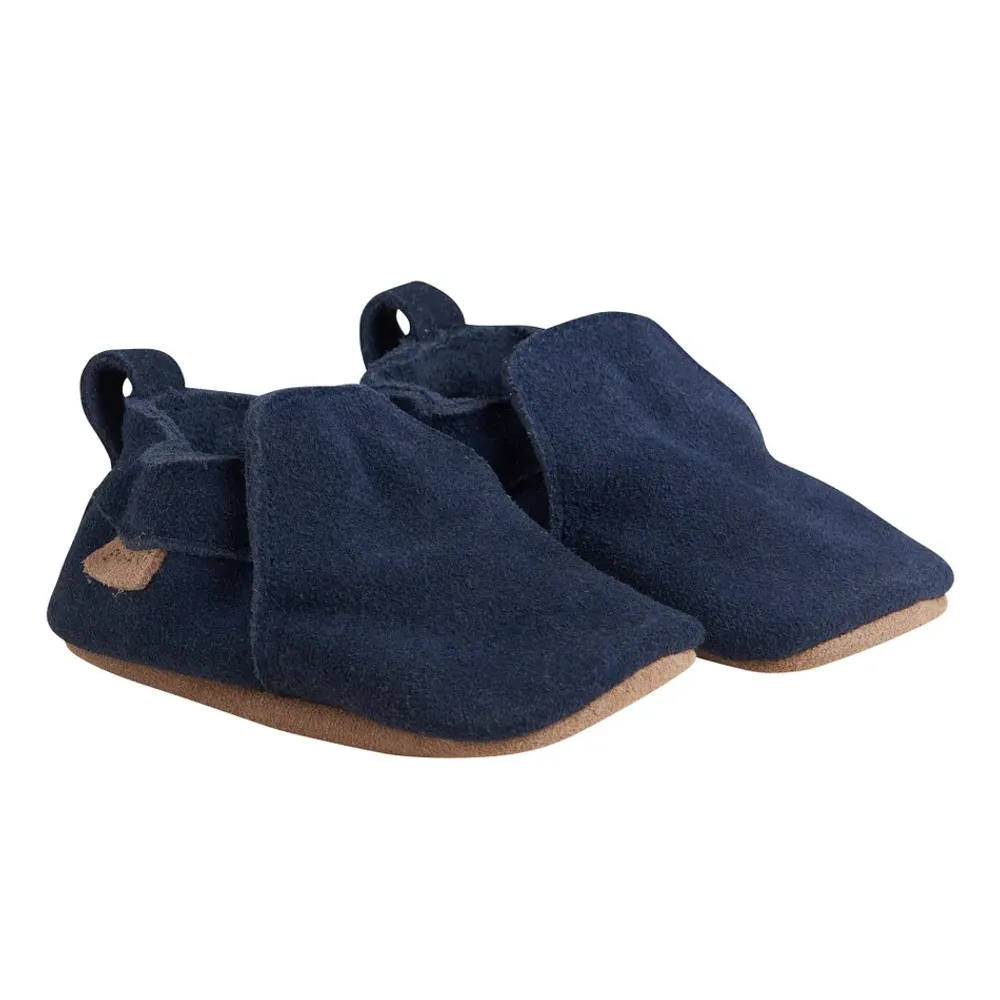 Navy Suede Slippers Sizes 18-21