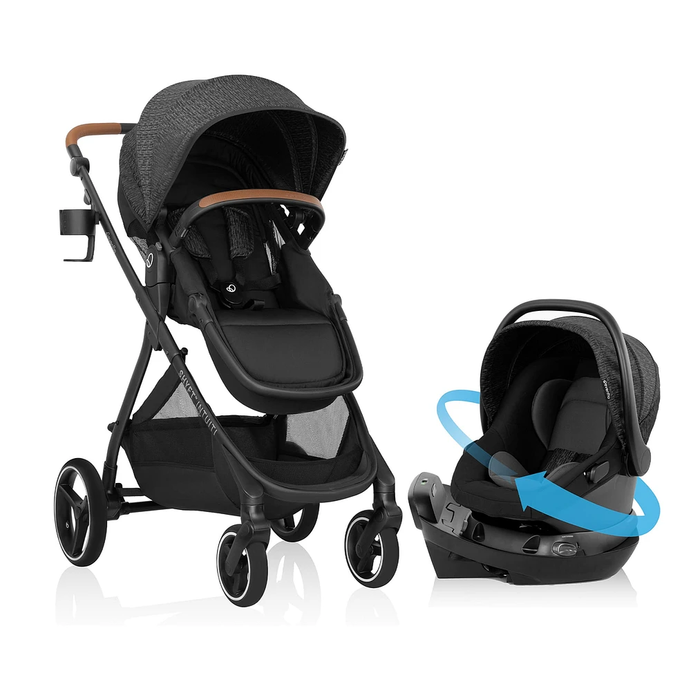 Shyft Intuiti Travel System with Revolve180 LiteMax NXT Car Seat - Black
