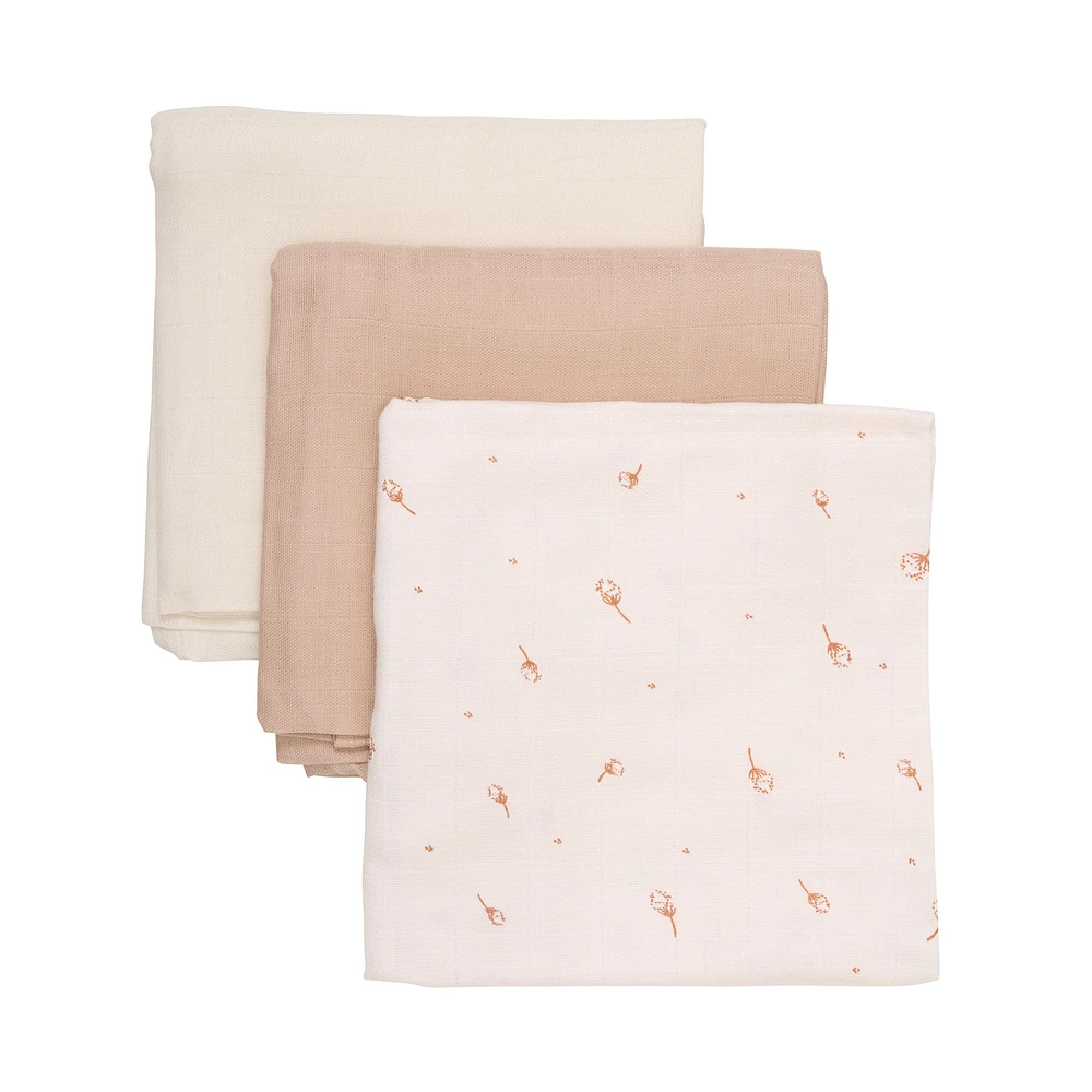 Trio Mousselines - Beige/Taupe/Rose